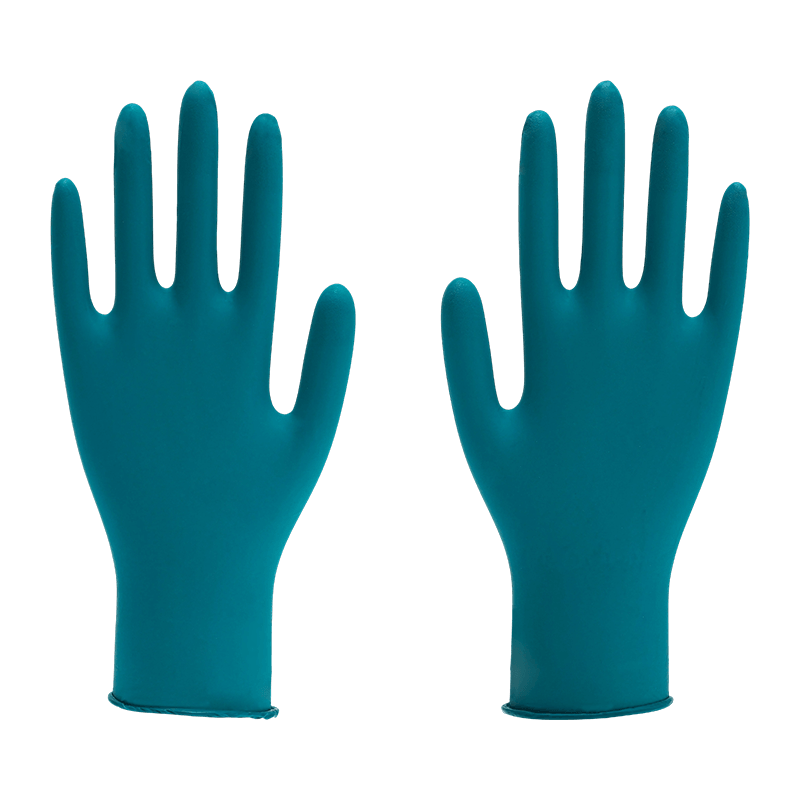 Guantes de nitrilo texturizados con punta de dedo y protección de bioseguridad S de 9 pulgadas