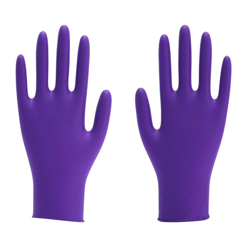 Guantes de nitrilo texturizados con punta de dedo industriales XL de 9 pulgadas