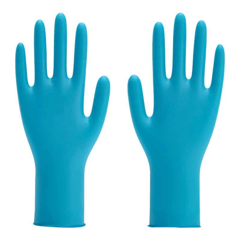 Guantes médicos de nitrilo texturizados con punta de dedo XXL de 12 pulgadas