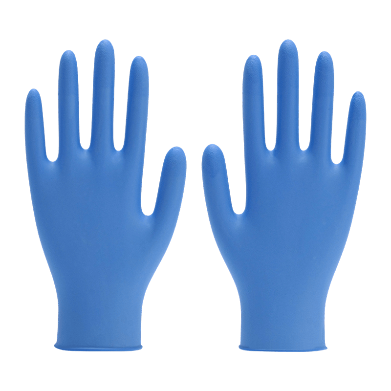 Guantes de nitrilo en polvo con protección de bioseguridad M de 9 pulgadas