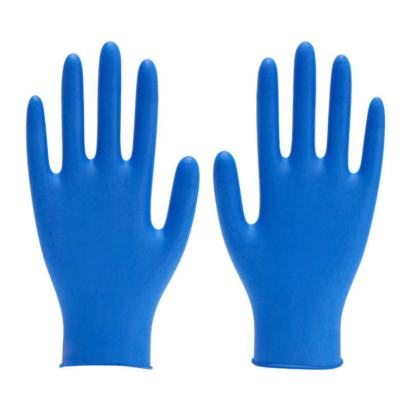 Guantes de nitrilo texturizados de protección de bioseguridad S de 9 pulgadas